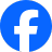 Facebook logo with white lowercase 'f' on a blue circular background.